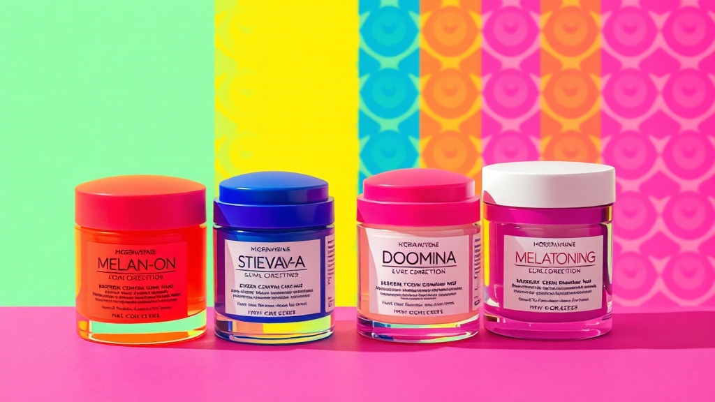 멜라논 크림 vs 다른 미백 제품, 뭐가 다를까? (popart 스타일)