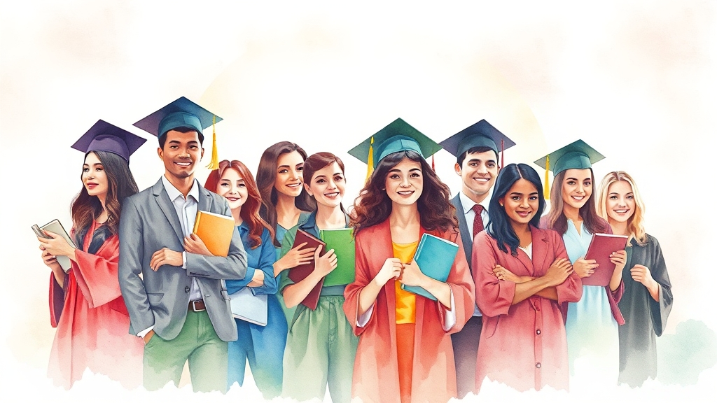 교육 기회와 장학금 정보 (watercolor 스타일)