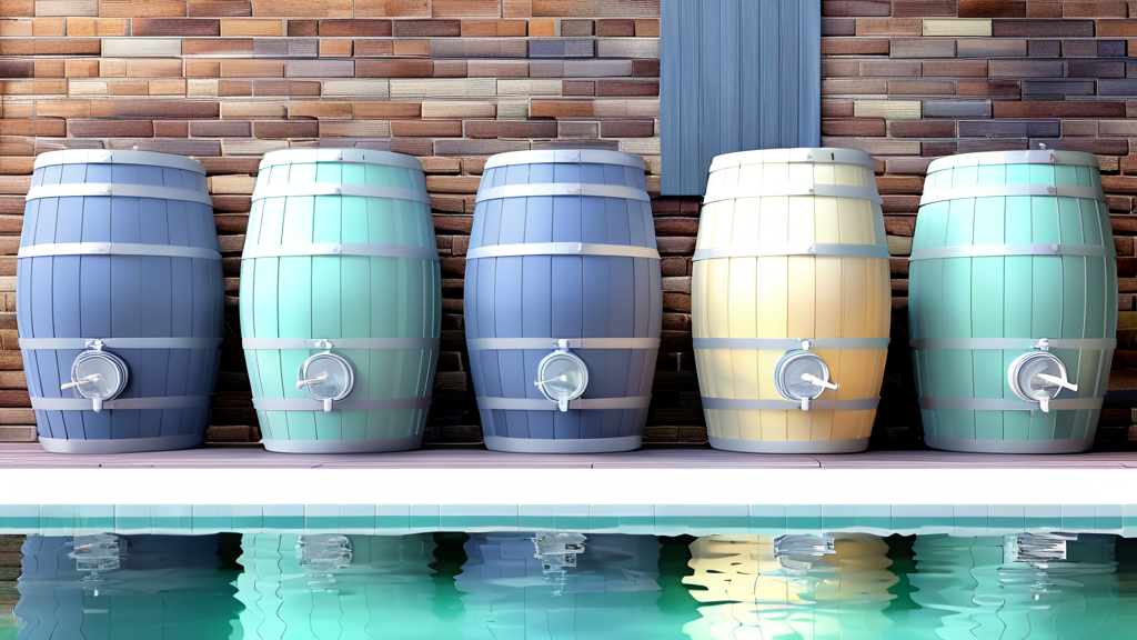 석유 배럴과 다른 액체 배럴의 차이점 (watercolor 스타일)