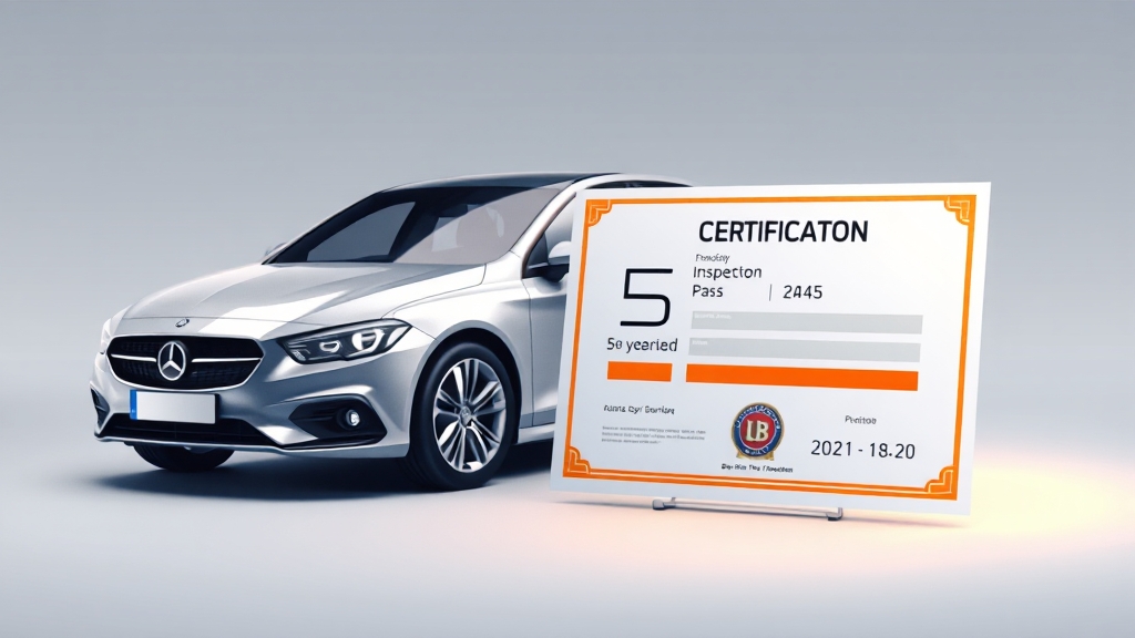 내 차 검사일, 간단하게 확인! (illustration 스타일)