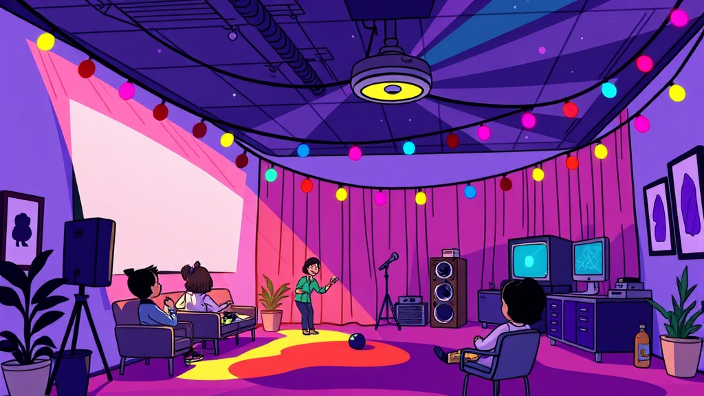 파티룸 대여, 특별한 경험으로! (cartoon 스타일)