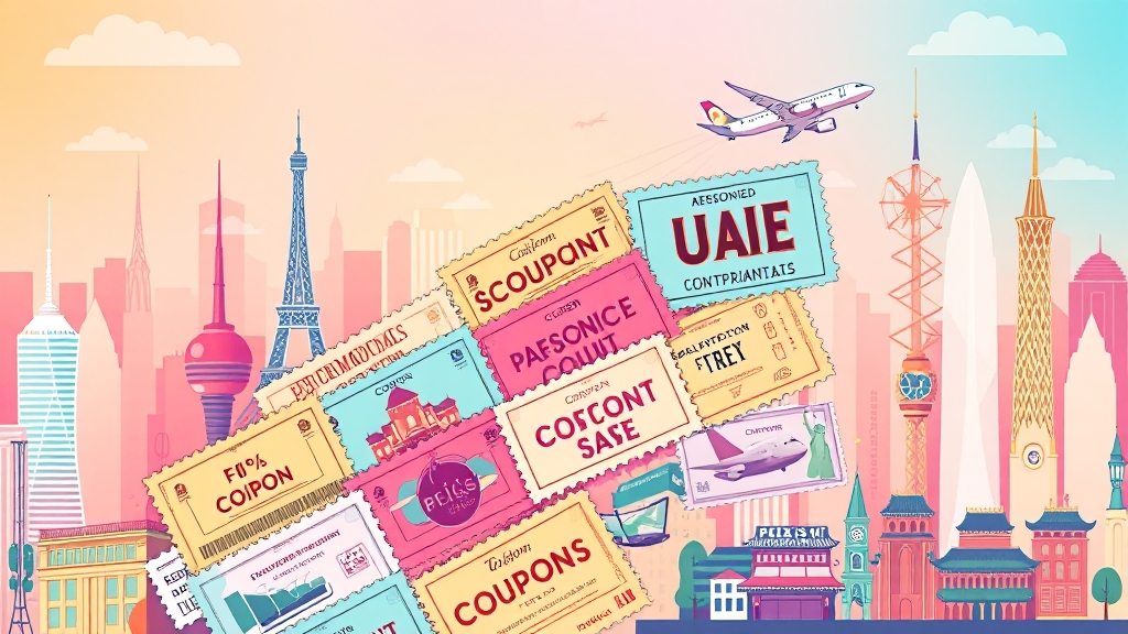 소비 촉진 정책 및 관련 쿠폰 (illustration 스타일)