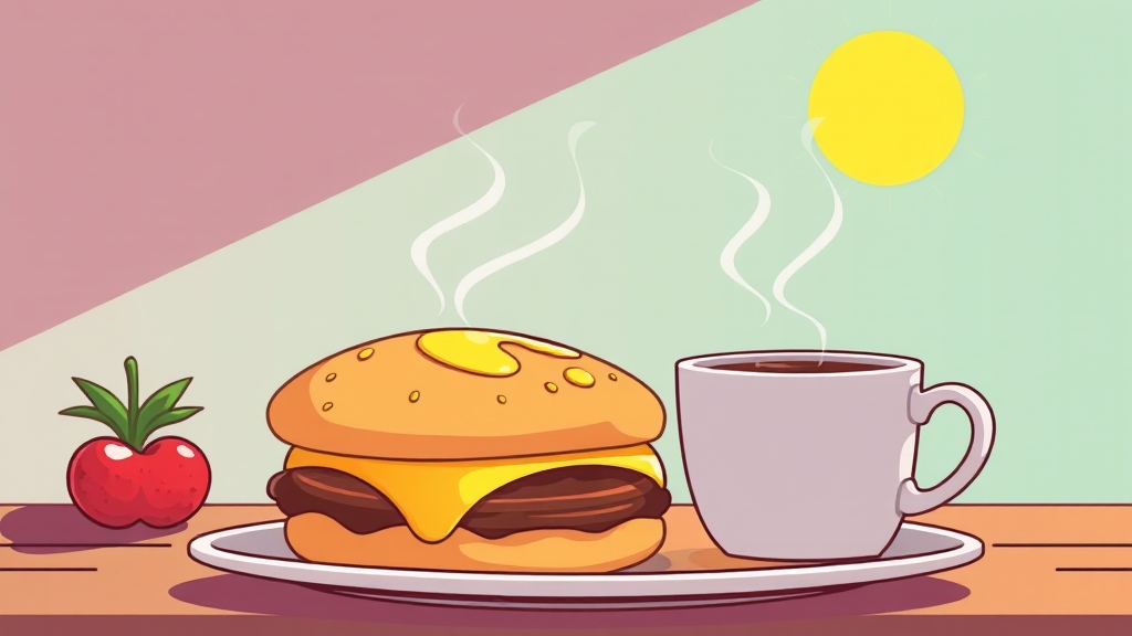 맥모닝 메뉴 가격 정보 (illustration 스타일)