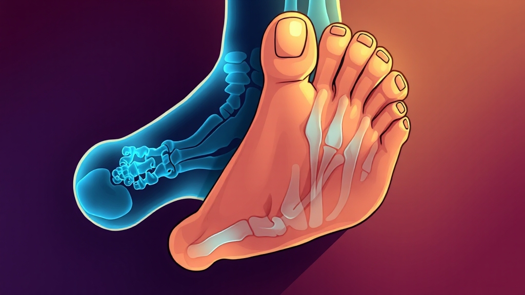 새끼발가락 통증 원인 분석 (cartoon 스타일)
