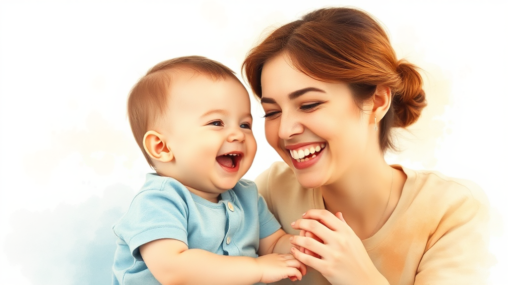 부모급여, 행복한 육아의 시작! (watercolor 스타일)