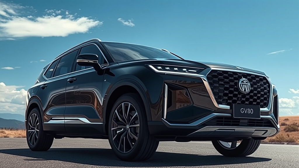 GV80 하이브리드 출시 배경 (realistic 스타일)