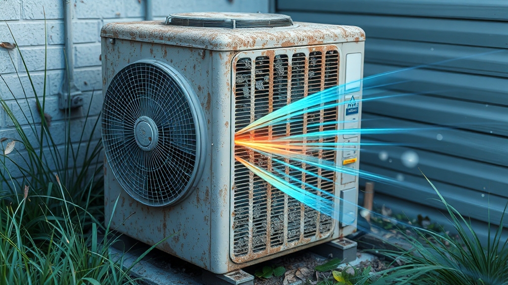 실외기 소음 원인 분석 (illustration 스타일)