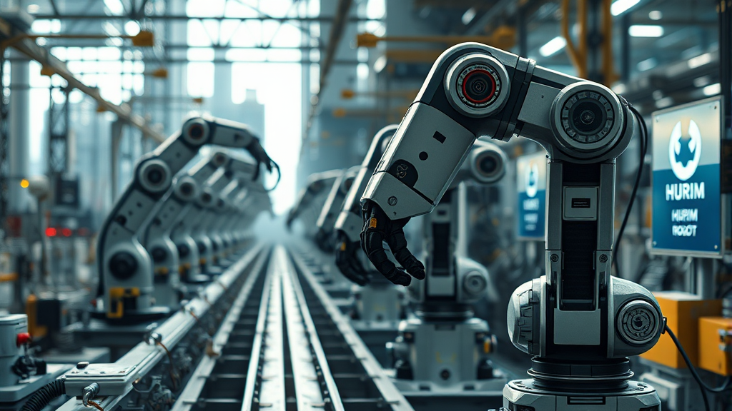 휴림로봇 관련 시장 현황 및 전망 (realistic 스타일)