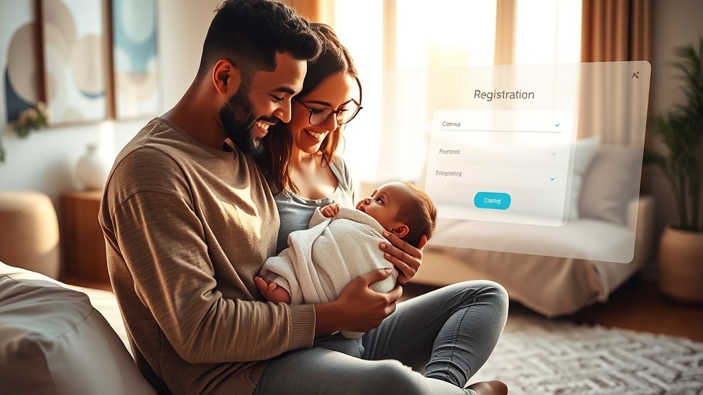 온라인 출생신고, 왜 좋을까요? (realistic 스타일)