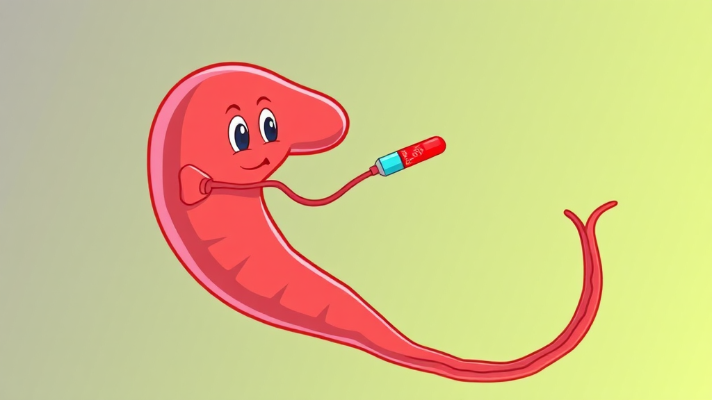 췌장의 핵심 기능과 인슐린의 역할 (cartoon 스타일)