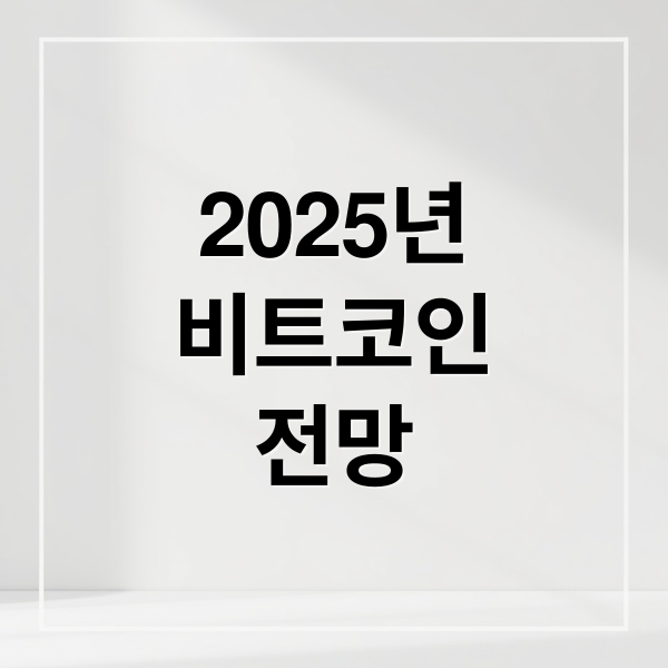 2025년
비트코인
전망 (2025년 하반기 비트코인 전망)