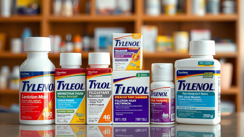 타이레놀 종류 및 선택 가이드 (realistic 스타일)
