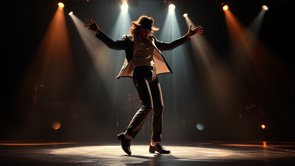 마이클 잭슨의 솔로 활동과 혁신 (realistic 스타일)