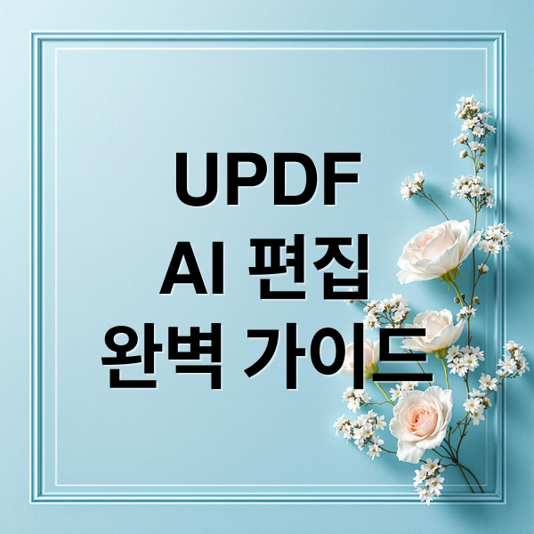 UPDF
AI 편집
완벽 가이드 (PDF 편집 프로그램 추천)