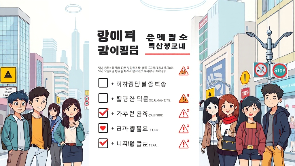 주의사항 및 유의사항, 꼭 확인하세요! (cartoon 스타일)
