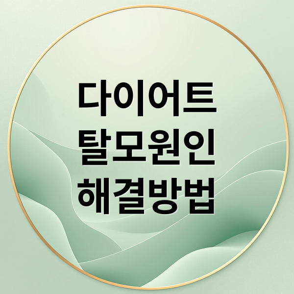 다이어트
탈모원인
해결방법 (다이어트탈모 해결책)