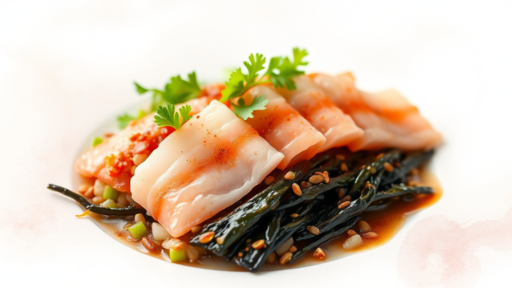 숭어회, 겨울 별미 완벽 가이드 4 숭어회, 맛있게 먹는 법 (watercolor 스타일)