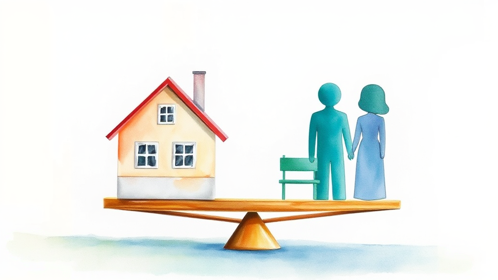 단독 vs 공동명의 세금 차이 (watercolor 스타일)