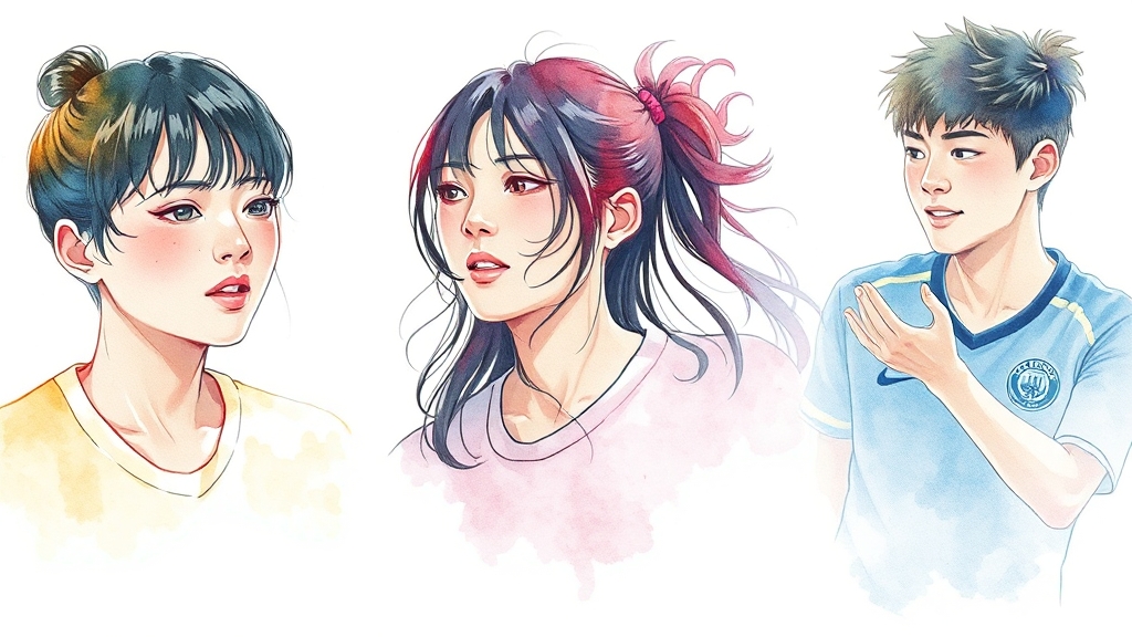 연예 & 스포츠 소식 (watercolor 스타일)