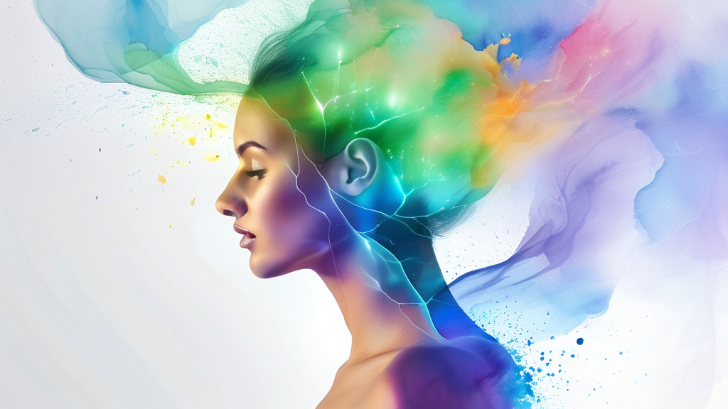 마그네슘 L-트레오네이트의 뇌 건강 효과 (watercolor 스타일)