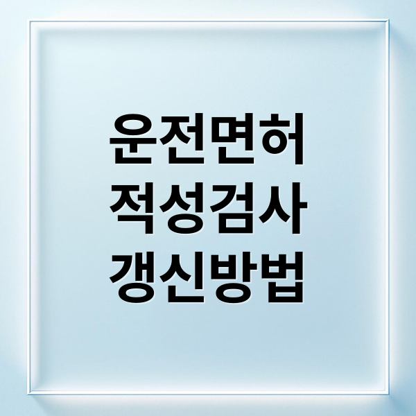 운전면허
적성검사
갱신방법 (운전면허 적성검사 갱신)