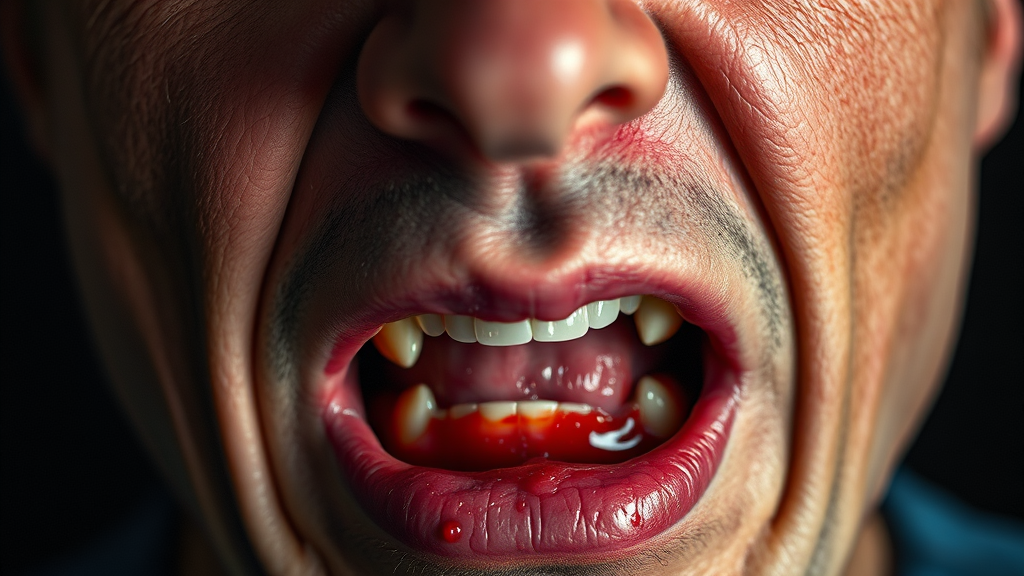 발치 후 이상 증상 및 대처 방법 (realistic 스타일)