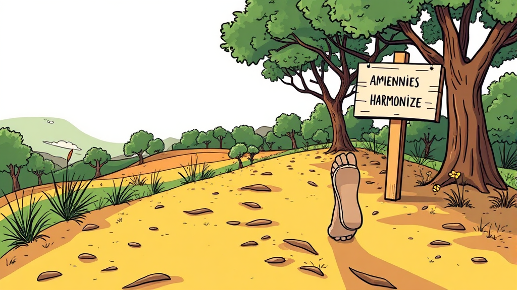 초당산 맨발길 여행 팁과 준비물 (illustration 스타일)