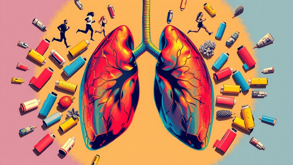 천식 치료 방법과 약물 정보 (popart 스타일)