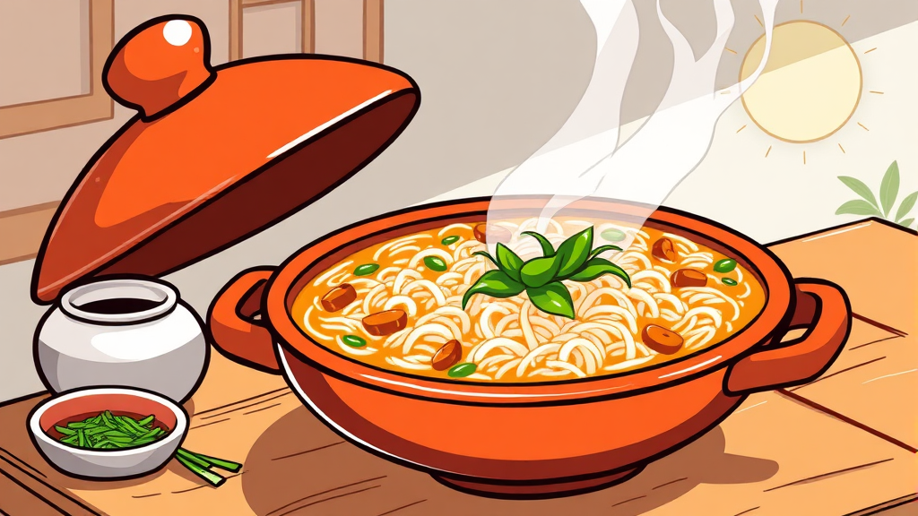무안 콩나물국밥 맛집 메뉴 및 주문 정보 (cartoon 스타일)