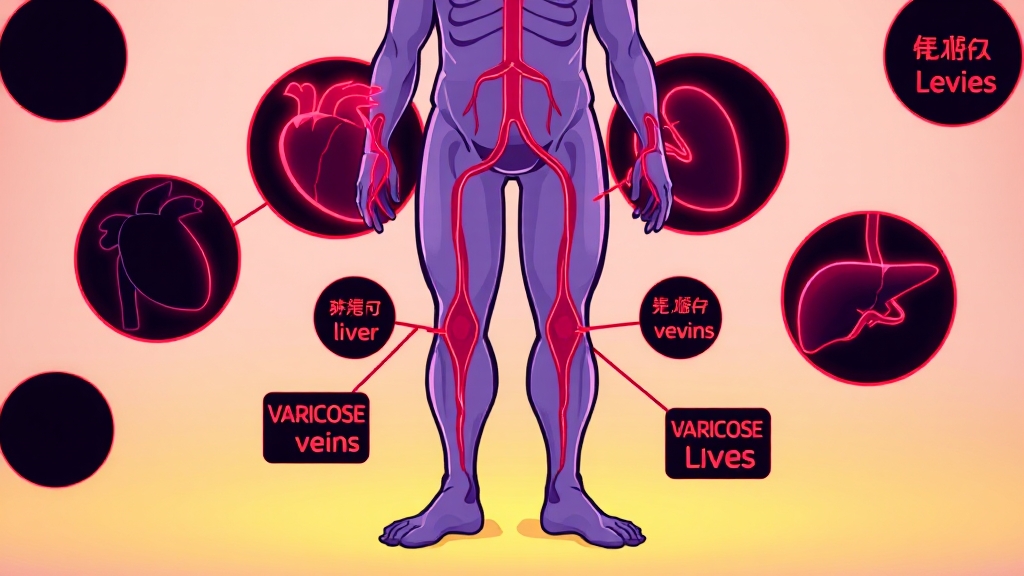다리 부종 원인과 종류 (cartoon 스타일)