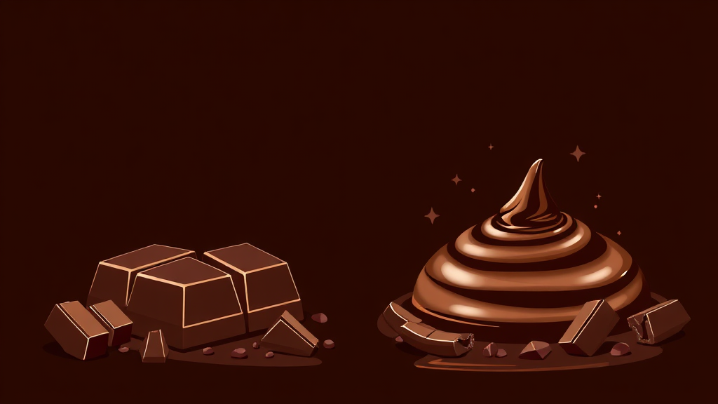 다크초콜릿 vs 일반 초콜릿: 무엇이 다를까? (illustration 스타일)