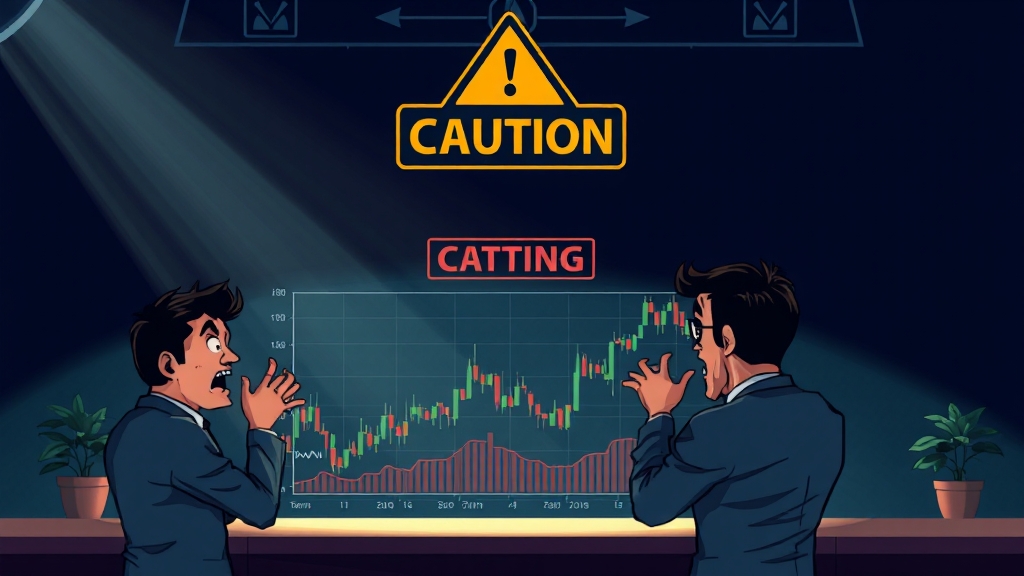 투자 유의사항: 오버행, 비교기업 (cartoon 스타일)