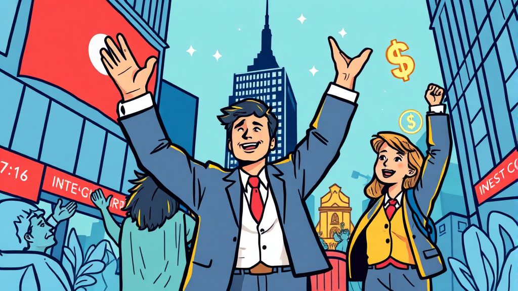 금리, 환율 변동과 미국 주식 시장 (illustration 스타일)