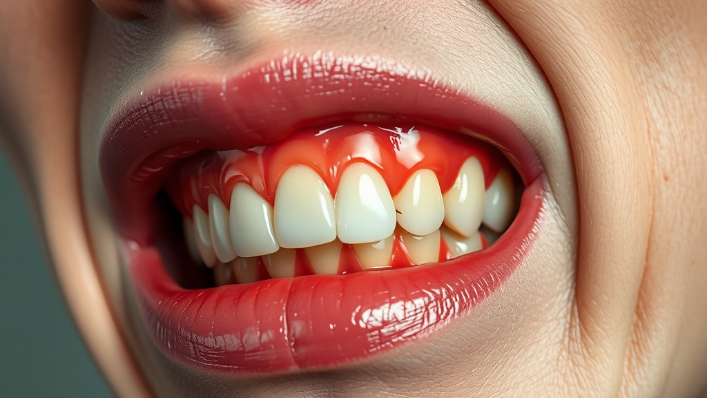 잇몸 건강 악화 신호 (realistic 스타일)