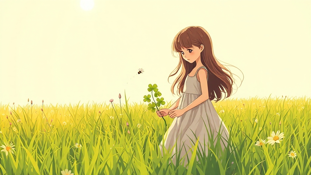 네잎클로버, 어떻게 찾을까? (illustration 스타일)