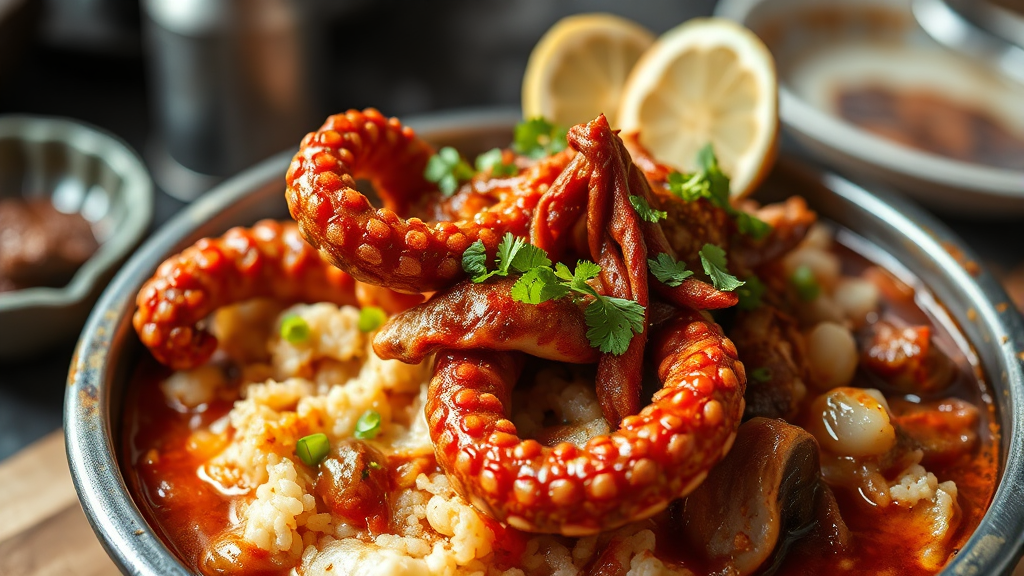 짱구네 낙지전골, 맛있게 즐기는 꿀팁 (realistic 스타일)