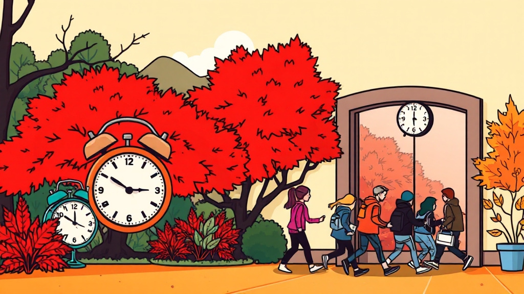 운영 시간 및 휴무일 (cartoon 스타일)