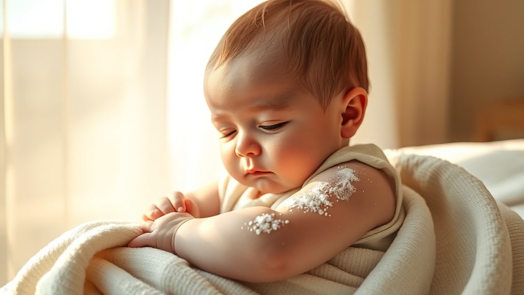 땀띠 연고와 파우더 (realistic 스타일)