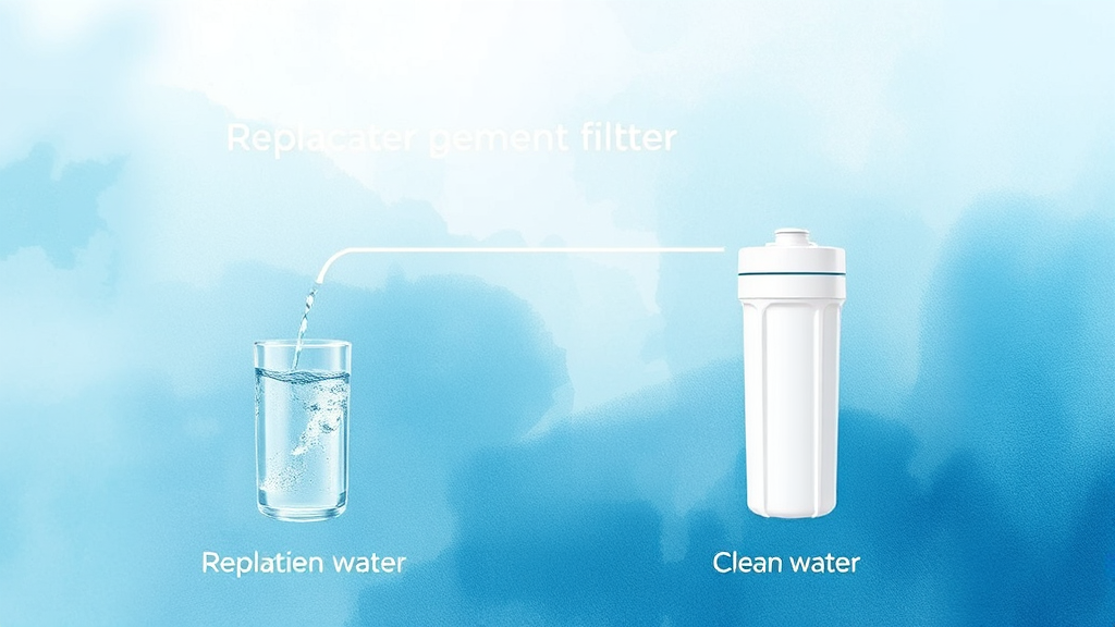 필터 교체 주기와 방법 (watercolor 스타일)