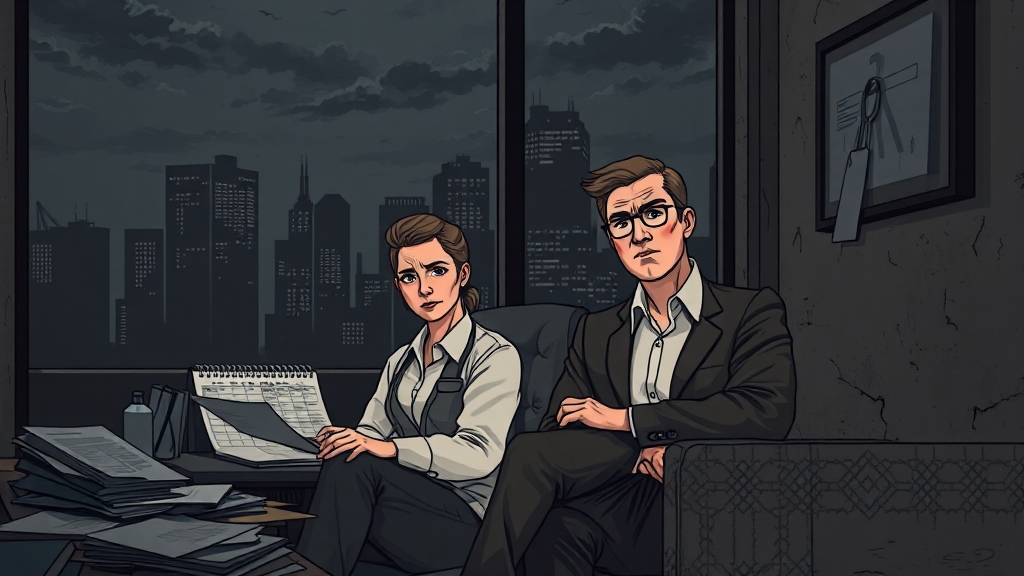 부동산 불황, 직격탄을 맞다 (illustration 스타일)