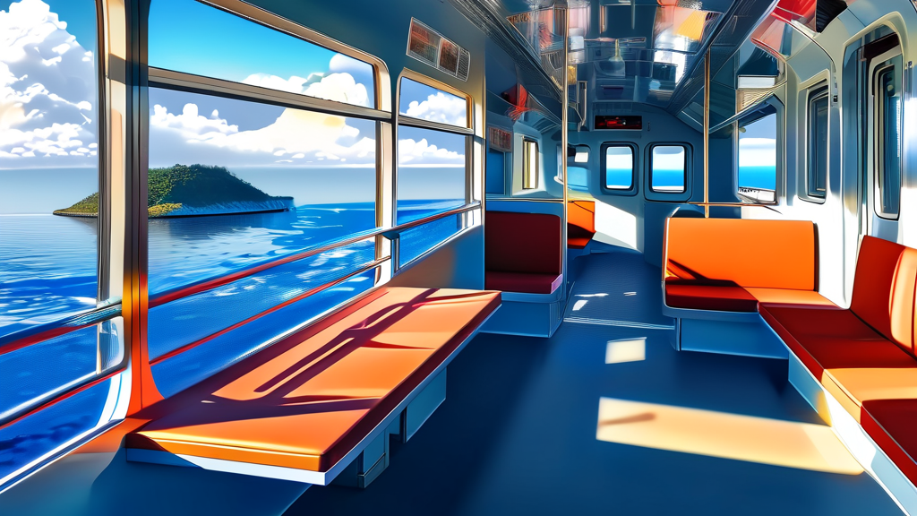 뱃멀미 걱정 끝! 제주도 배편 이용 시 알아두면 좋은 팁 (realistic 스타일)