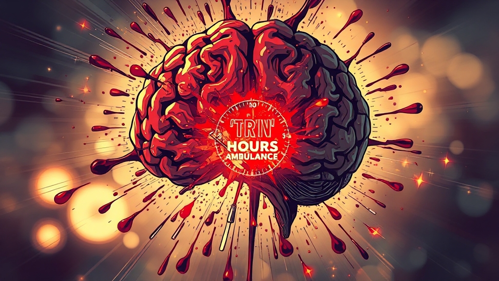 뇌출혈 골든타임 (illustration 스타일)