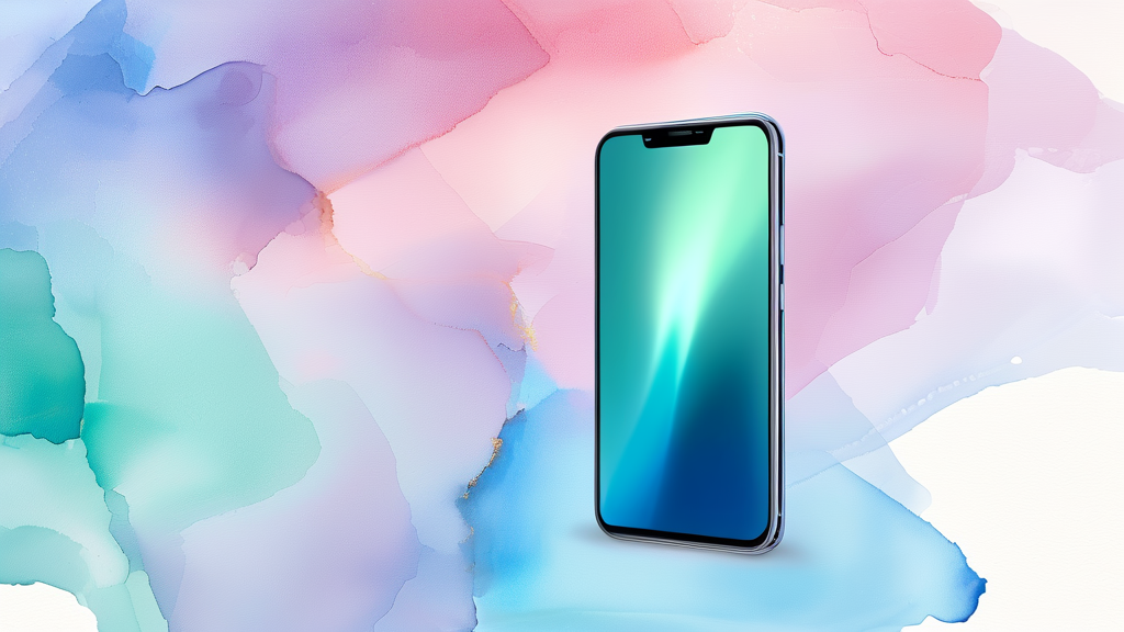 중고폰 거래 시, IMEI 조회로 안전하게 확인하기 (watercolor 스타일)