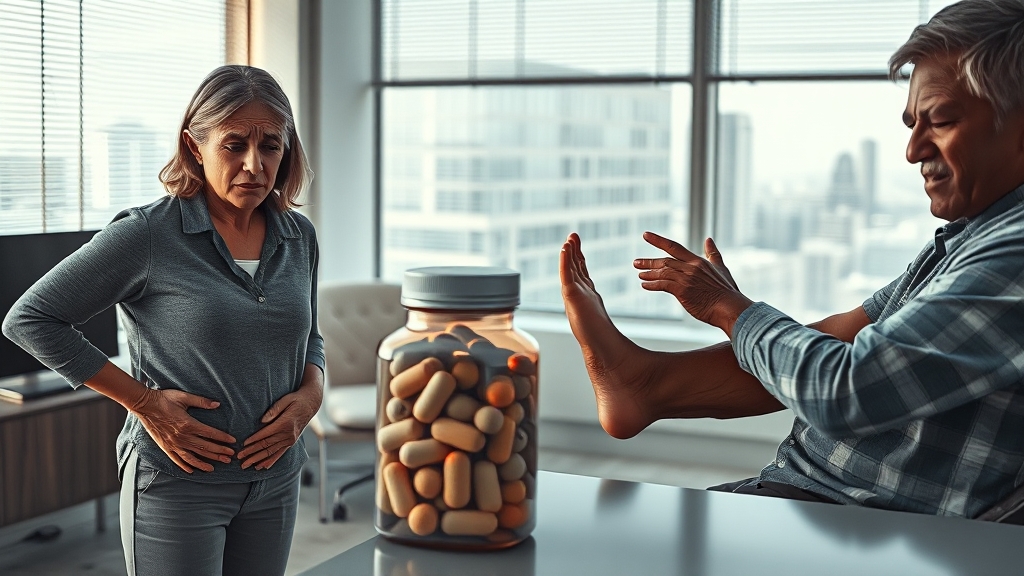 결핍 증상 및 위험 (realistic 스타일)