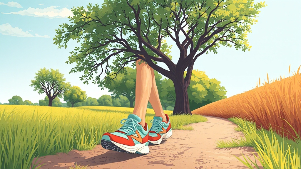 만보 걷기, 주의사항은 뭘까요? (illustration 스타일)
