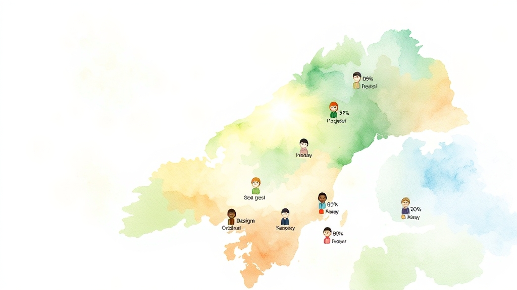 지역별 지원금 내용 (watercolor 스타일)