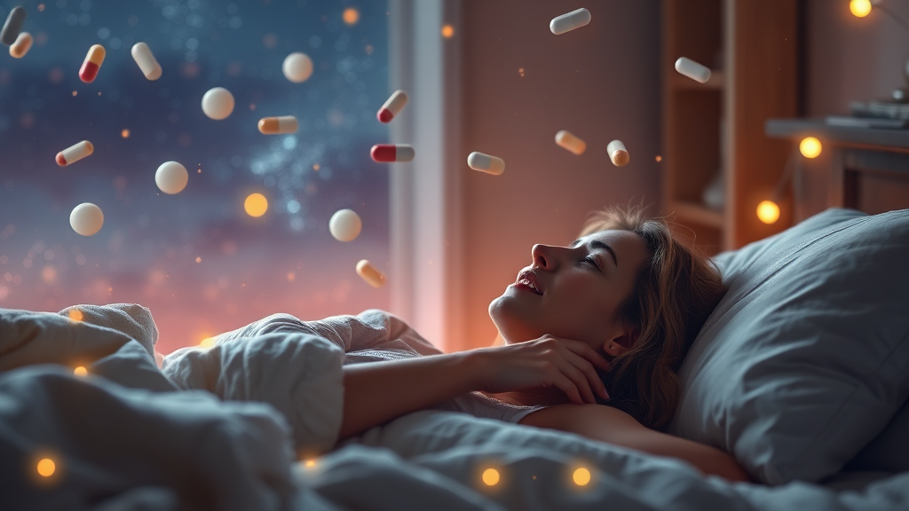 불면증 해결 A to Z 4 수면제 종류와 작용 원리 (realistic 스타일)