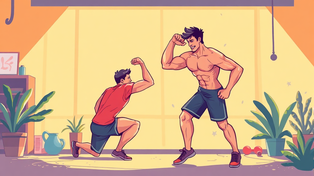 혈당 스파이크 관리를 위한 운동의 중요성 (illustration 스타일)