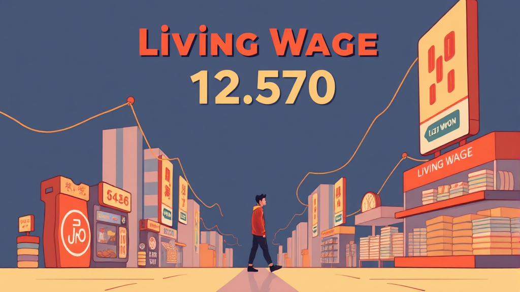 최저임금 vs 생활임금: 차이점 비교 (illustration 스타일)