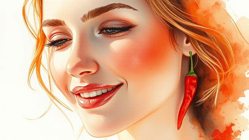 피부 건강 증진 효과 (watercolor 스타일)